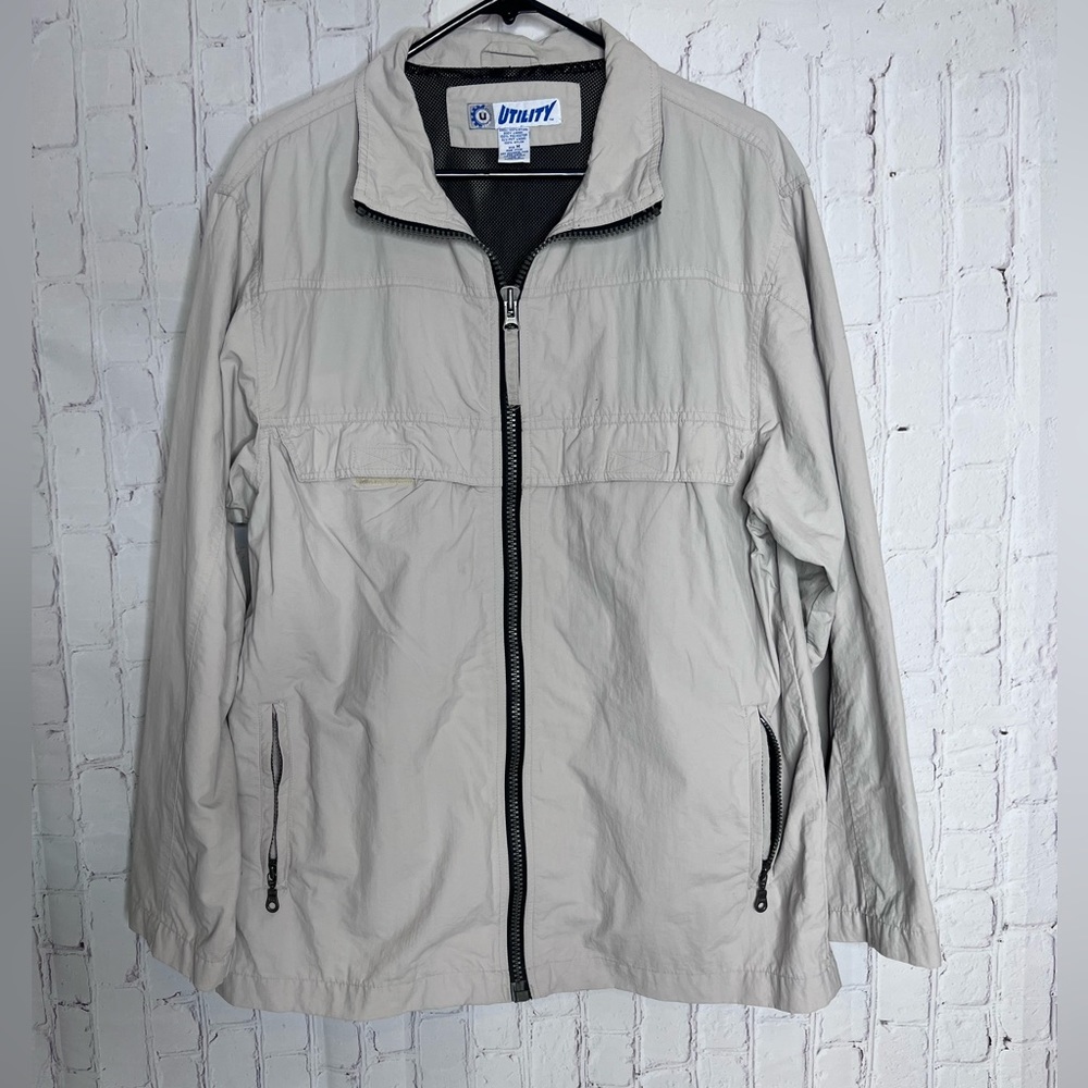Utility Light Gray Windbreaker (M)